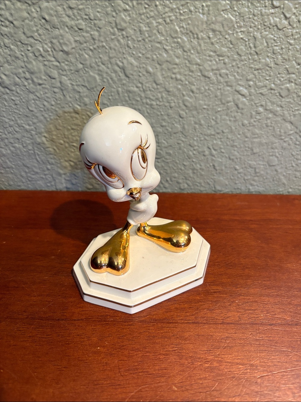Gold-Accent Lenox White Tweety Bird Figurine